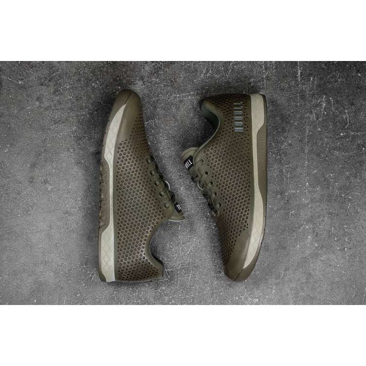 Tenis Deportivos Nobull Moss Cuero Trainer Hombre Verdes | MX-58927