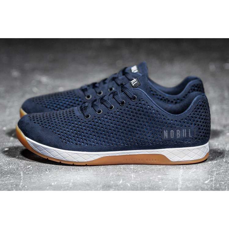 Tenis Deportivos Nobull Navy Gamuza Trainer Hombre Azules | MX-31615