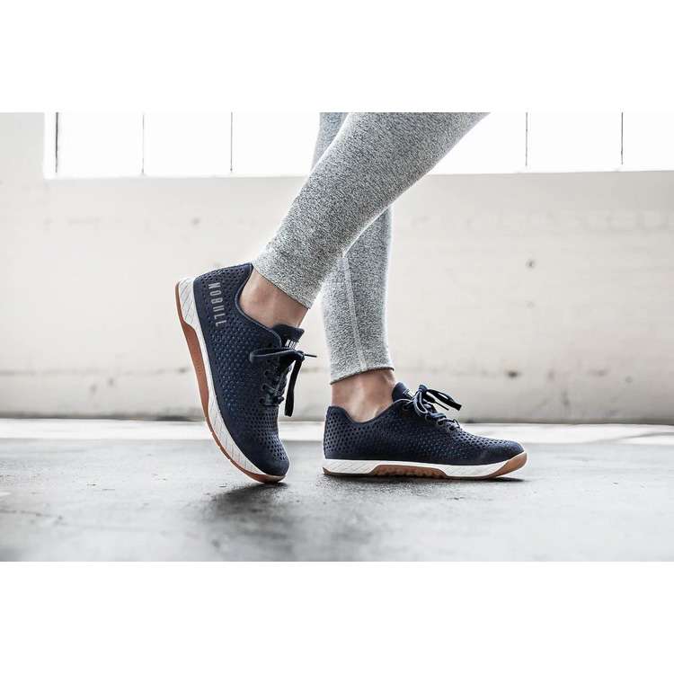 Tenis Deportivos Nobull Navy Gamuza Trainer Mujer Azul Marino | MX-60993