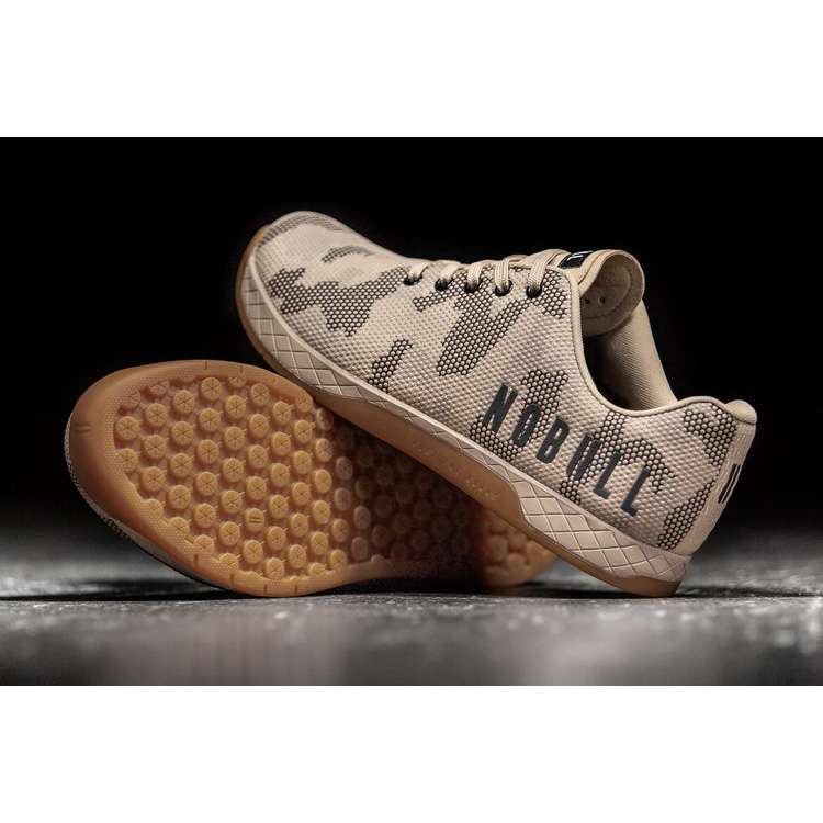 Tenis Deportivos Nobull Sand Camo Trainer Hombre Grises Beige | MX-52220