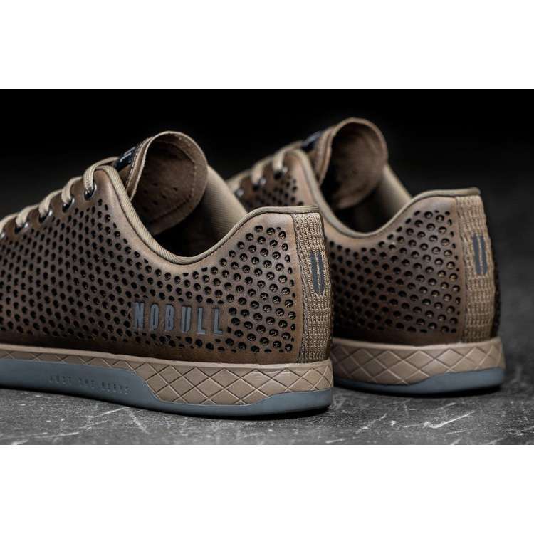 Tenis Deportivos Nobull Sand Cuero Trainer Mujer Marrom | MX-17127