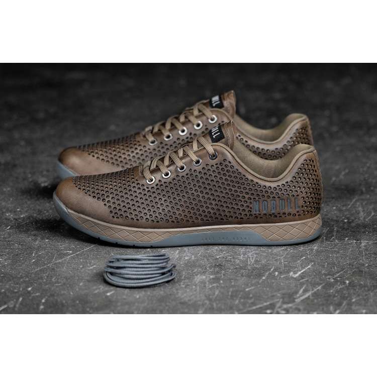 Tenis Deportivos Nobull Sand Cuero Trainer Mujer Marrom | MX-17127