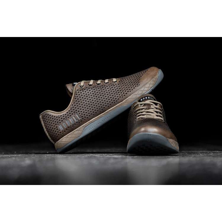 Tenis Deportivos Nobull Sand Cuero Trainer Mujer Marrom | MX-17127