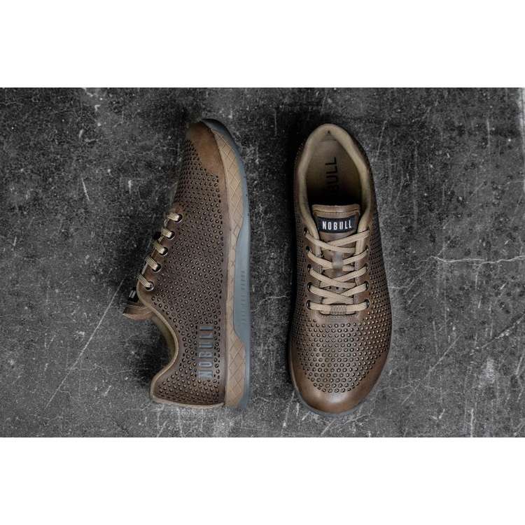 Tenis Deportivos Nobull Sand Cuero Trainer Mujer Marrom | MX-17127