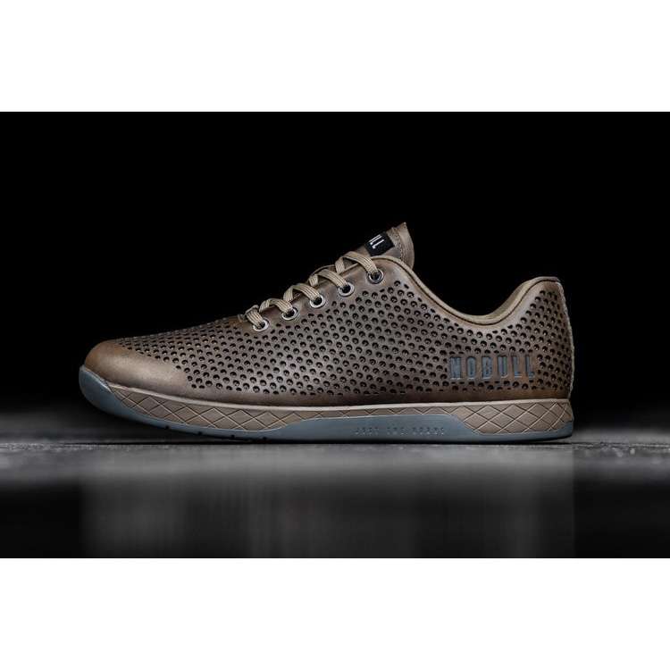 Tenis Deportivos Nobull Sand Cuero Trainer Mujer Marrom | MX-17127