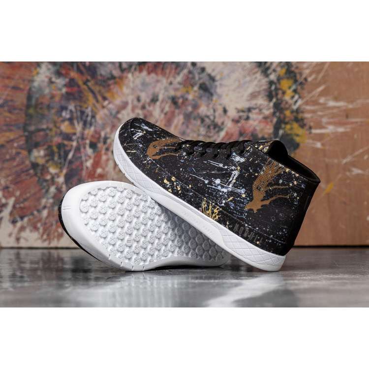 Tenis Deportivos Nobull Splatter Lona Mid Trainer Hombre Negros | MX-92532