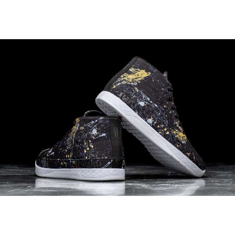 Tenis Deportivos Nobull Splatter Lona Mid Trainer Hombre Negros | MX-92532