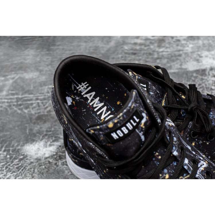 Tenis Deportivos Nobull Splatter Lona Mid Trainer Hombre Negros | MX-92532