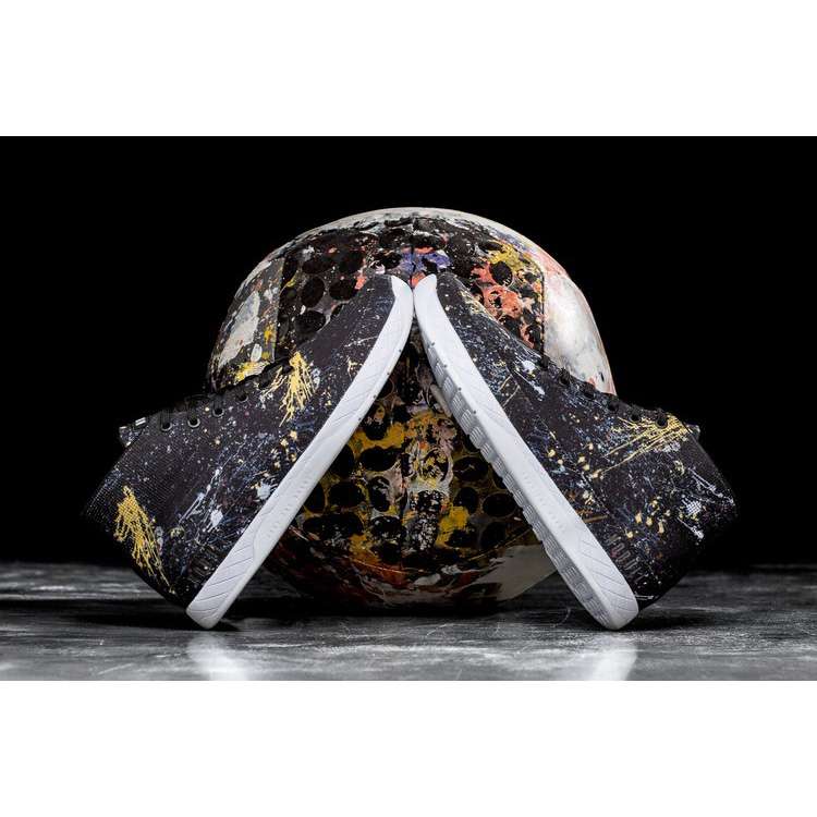 Tenis Deportivos Nobull Splatter Lona Mid Trainer Hombre Negros | MX-92532