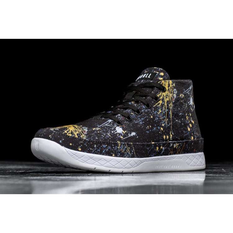 Tenis Deportivos Nobull Splatter Lona Mid Trainer Hombre Negros | MX-92532