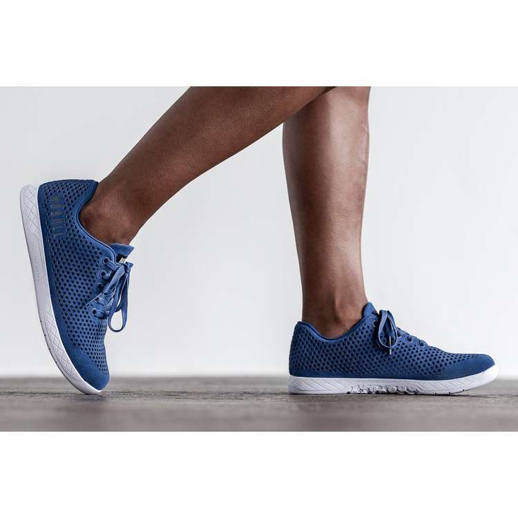 Tenis Deportivos Nobull True Blue Gamuza Trainer Mujer Azul Marino | MX-33398