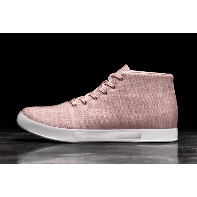 Tenis Deportivos Nobull Wells Lona Mid Trainer Hombre Rosas | MX-79191