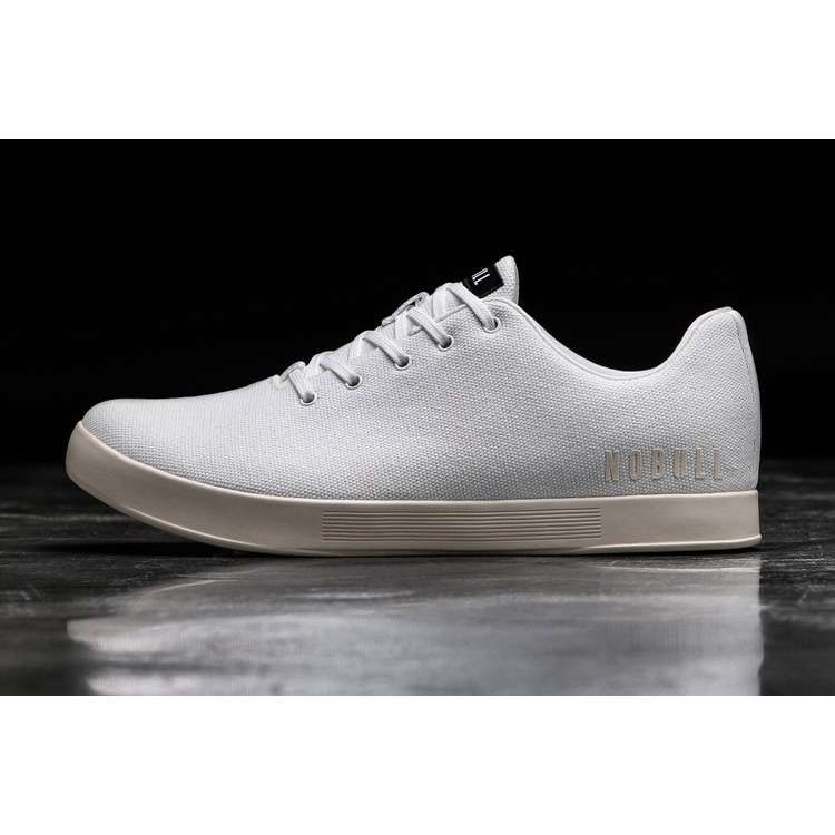 Tenis Deportivos Nobull White Ivory Lona Trainer Hombre Blancos | MX-26254