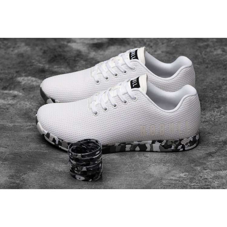 Tenis Deportivos Nobull White Wild Granite Trainer Mujer Blancos Negros | MX-23598