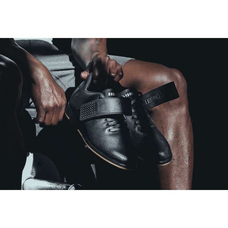 Tenis Halterofilia Nobull Black Cuero Lifter Hombre Negros | MX-59644