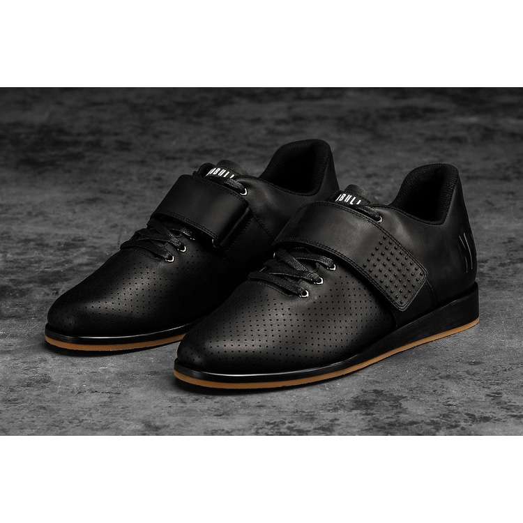 Tenis Halterofilia Nobull Black Cuero Lifter Hombre Negros | MX-59644