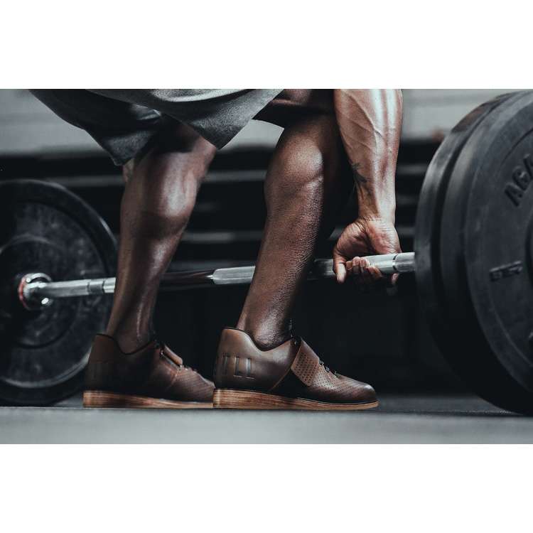 Tenis Halterofilia Nobull Coffee Cuero Lifter Hombre Marrom | MX-91370
