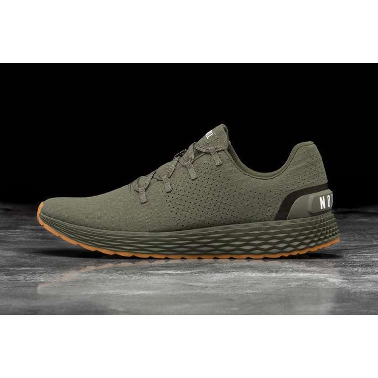 Tenis Para Correr Nobull Army Gum Ripstop Runner Hombre Verdes | MX-32131