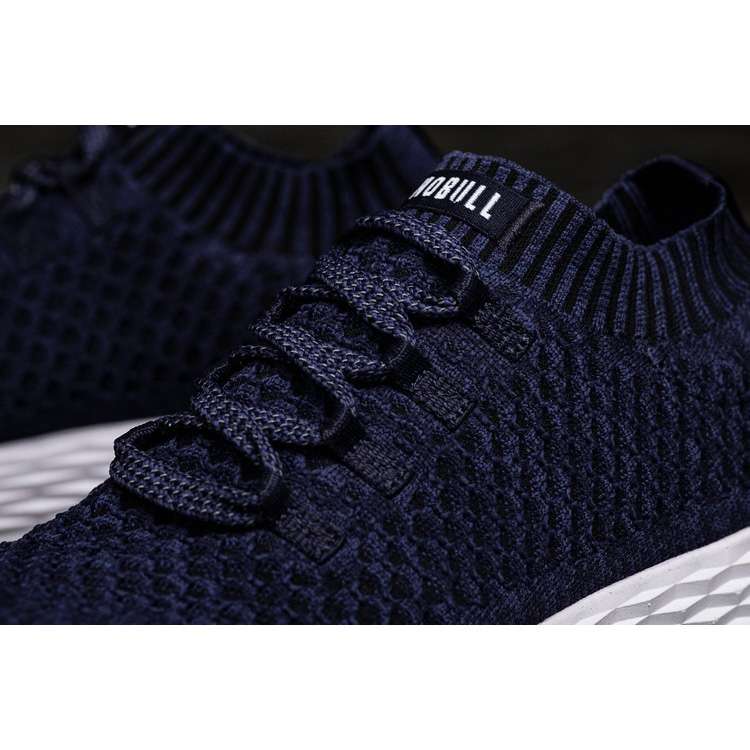 Tenis Para Correr Nobull Midnight Knit Runner Hombre Azul Marino Blancos | MX-75863