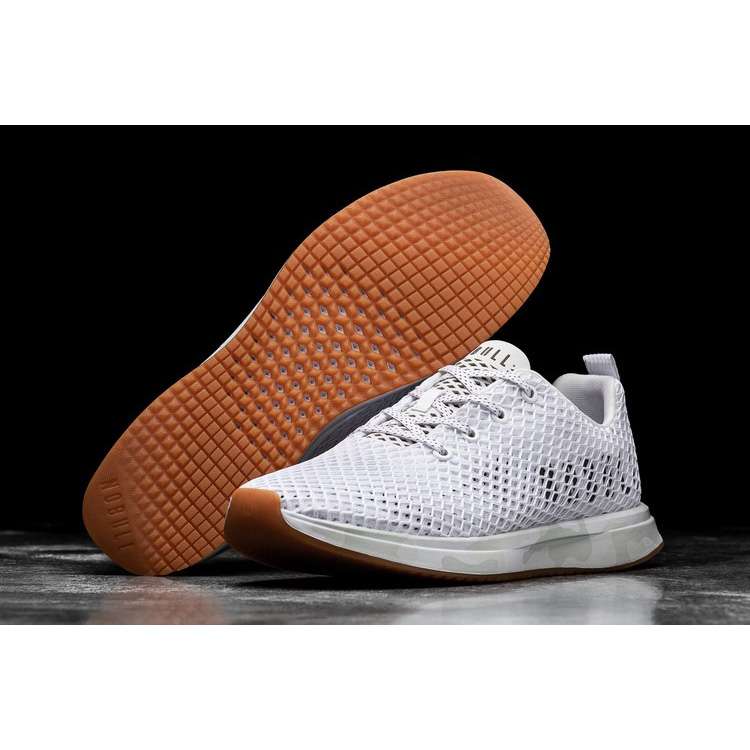 Tenis Para Correr Nobull White Camo Mesh Runner Mujer Blancos | MX-34274