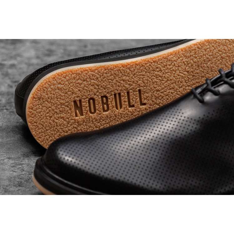 Zapatos de Vestir Nobull Black Cuero Hombre Negros | MX-28962