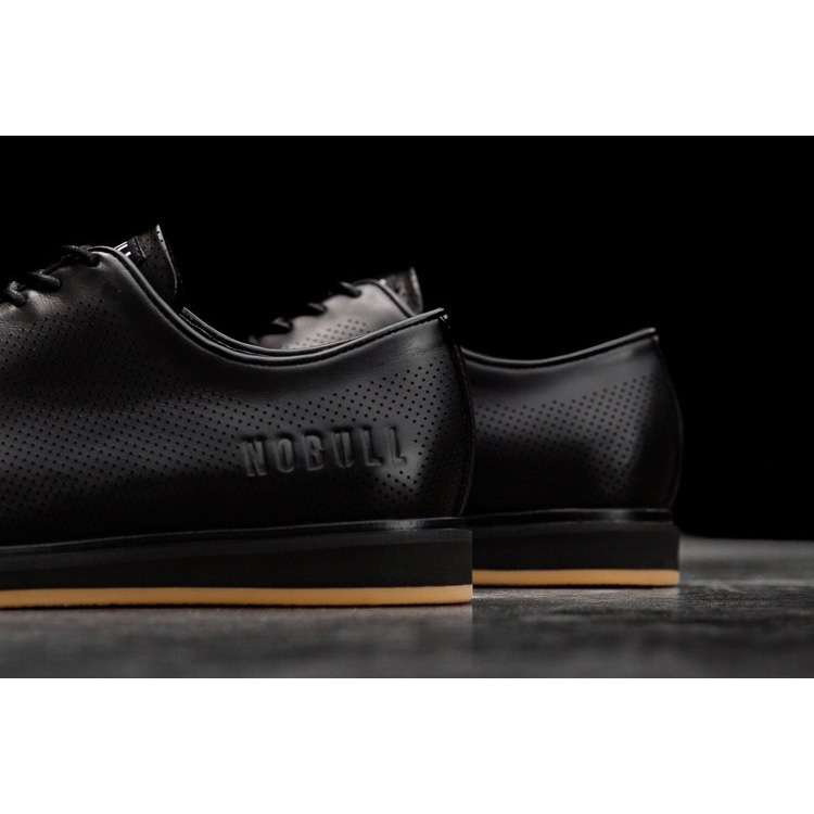 Zapatos de Vestir Nobull Black Cuero Hombre Negros | MX-28962