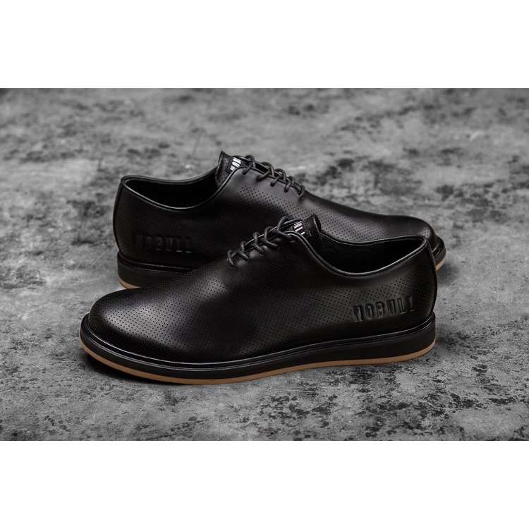 Zapatos de Vestir Nobull Black Cuero Hombre Negros | MX-28962
