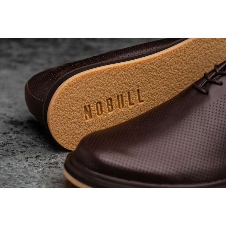 Zapatos de Vestir Nobull Brown Cuero Hombre Vino | MX-22444