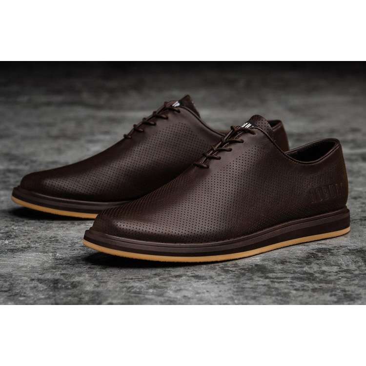 Zapatos de Vestir Nobull Brown Cuero Hombre Vino | MX-22444