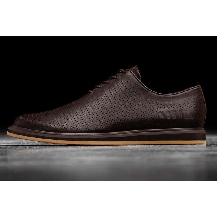 Zapatos de Vestir Nobull Brown Cuero Hombre Vino | MX-22444