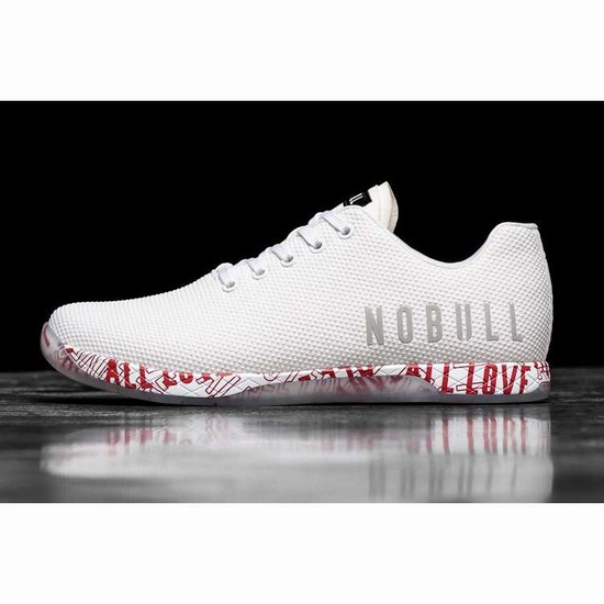Tenis Deportivos Nobull All Love White Trainer Hombre Blancos Rojos | MX-60147