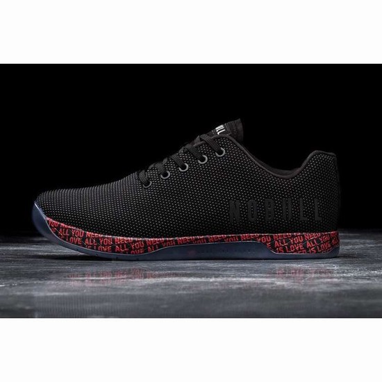 Tenis Deportivos Nobull All You Need Is Love Black Trainer Hombre Negros Rojos | MX-55104