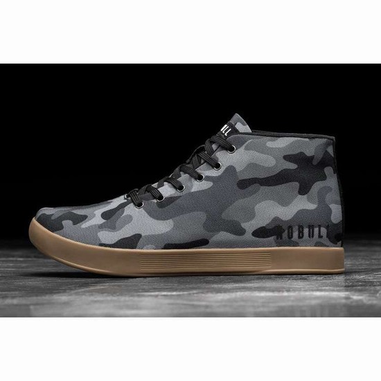 Tenis Deportivos Nobull Black Camo Lona Mid Trainer Mujer Negros Grises | MX-78933