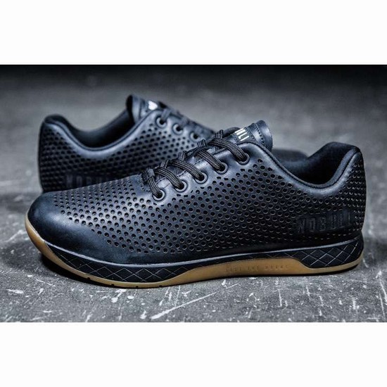 Tenis Deportivos Nobull Black Gum Cuero Trainer Mujer Azul Marino | MX-76316