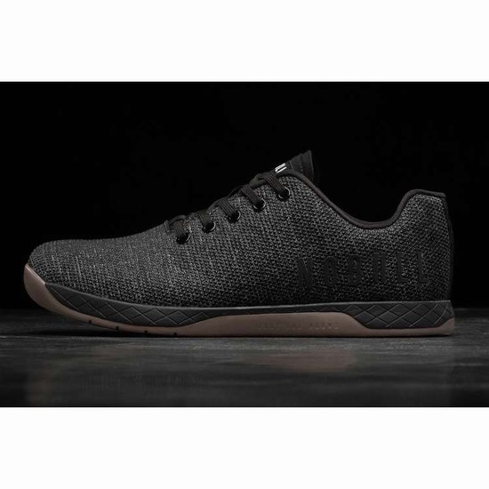 Tenis Deportivos Nobull Black Heather Dark Gum Trainer Hombre Negros | MX-22343
