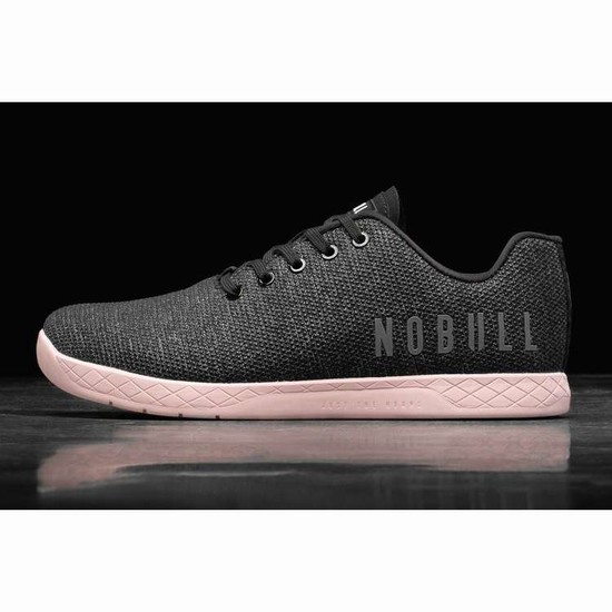 Tenis Deportivos Nobull Black Heather Dusty Rose Trainer Hombre Negros Rosas | MX-16179