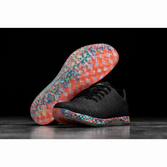 Tenis Deportivos Nobull Black Heather Pixel Trainer Hombre Negros Naranjas | MX-48715