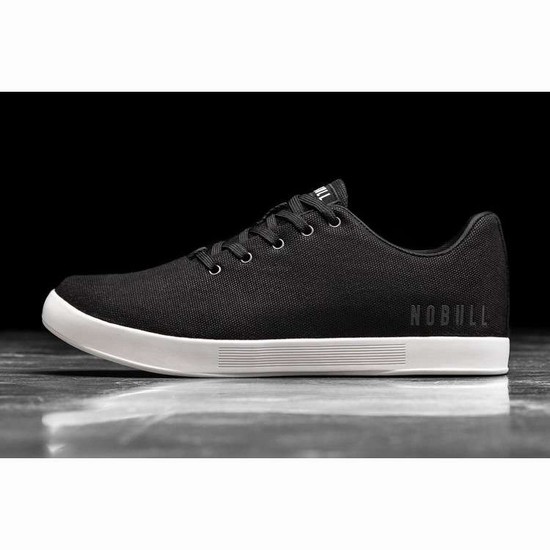 Tenis Deportivos Nobull Black Ivory Lona Trainer Hombre Negros | MX-86302