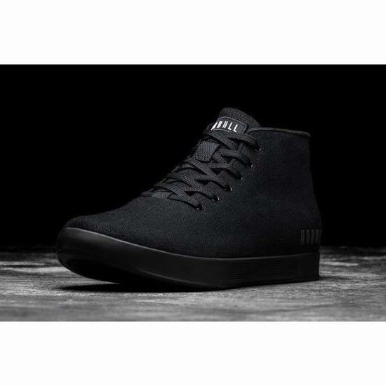 Tenis Deportivos Nobull Black Lona Mid Trainer Hombre Negros | MX-26078