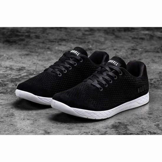 Tenis Deportivos Nobull Black White Gamuza Trainer Mujer Negros | MX-64799