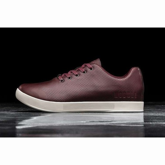 Tenis Deportivos Nobull Burgundy Cuero Trainer Hombre Vino | MX-54928