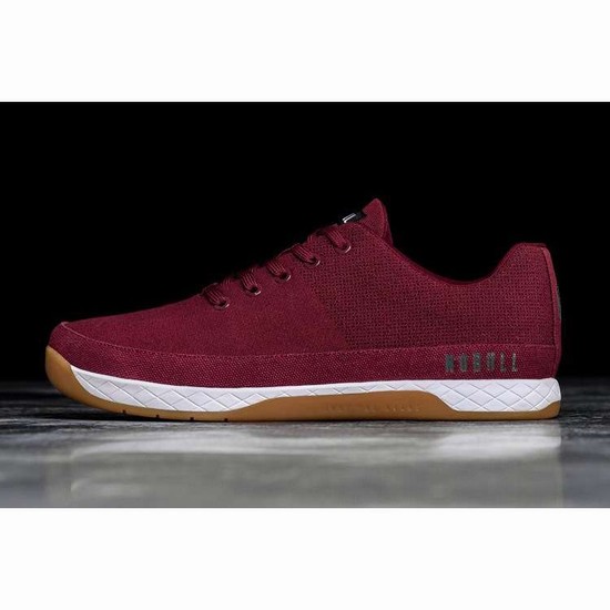Tenis Deportivos Nobull Burgundy Lona Trainer Hombre Rojos | MX-49517