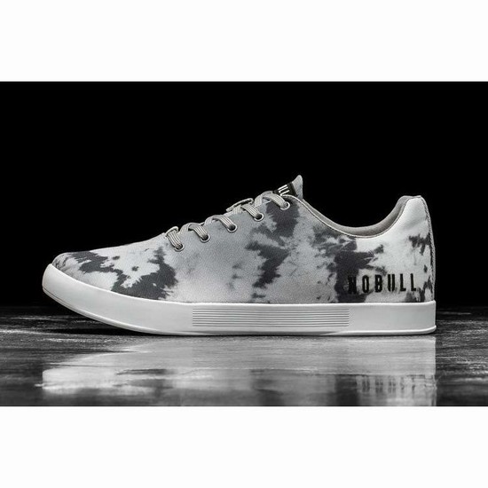 Tenis Deportivos Nobull Cloud Tie-dye Lona Trainer Hombre Blancos Grises | MX-88733
