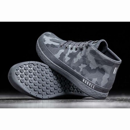Tenis Deportivos Nobull Dark Camo Lona Mid Trainer Mujer Grises | MX-11117