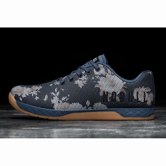 Tenis Deportivos Nobull Dark Floral Gum Trainer Hombre Azules Blancos | MX-25954