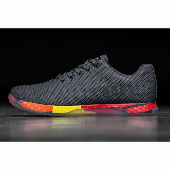 Tenis Deportivos Nobull Dark Grey Lightning Trainer Hombre Negros Naranjas | MX-50624