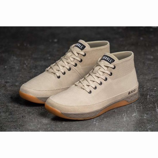 Tenis Deportivos Nobull Desert Lona Mid Trainer Hombre Beige | MX-58430