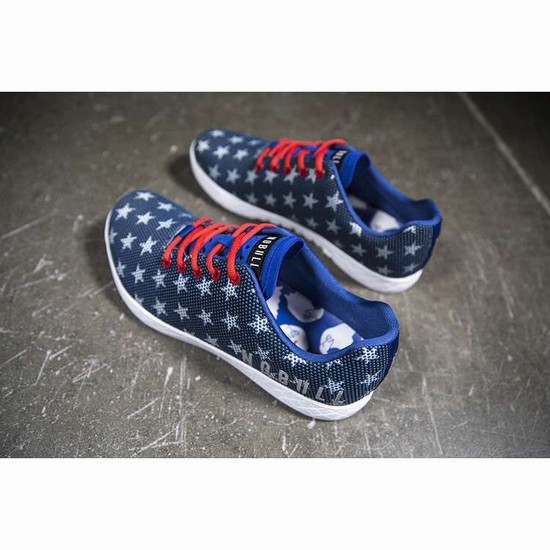 Tenis Deportivos Nobull Flag Trainer Hombre Blancos Azules | MX-77813