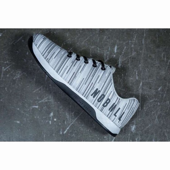 Tenis Deportivos Nobull Grey Linear Trainer Mujer Blancos Negros | MX-76788