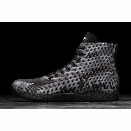Tenis Deportivos Nobull High-top Black Camo Trainer Hombre Grises Negros | MX-52225